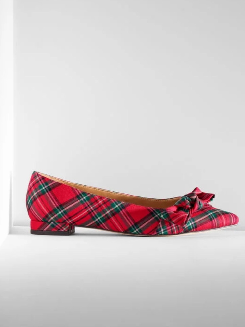 Talbots Portia Bow Flats in Cider Plaid - Picture 2 of 11